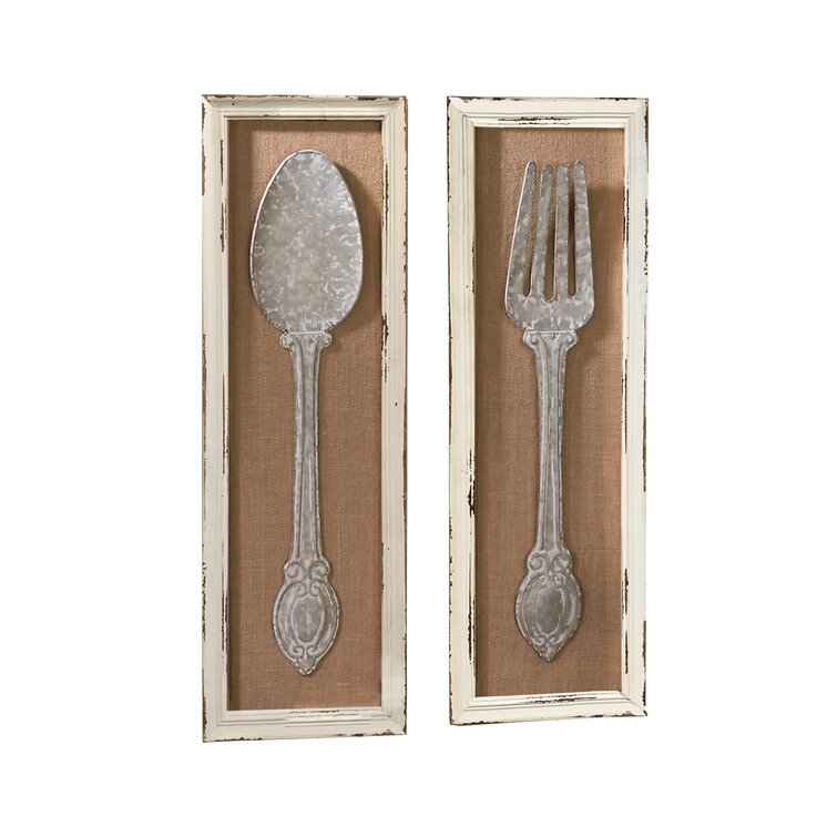 2 Piece Spoon and Fork Wall Décor Set